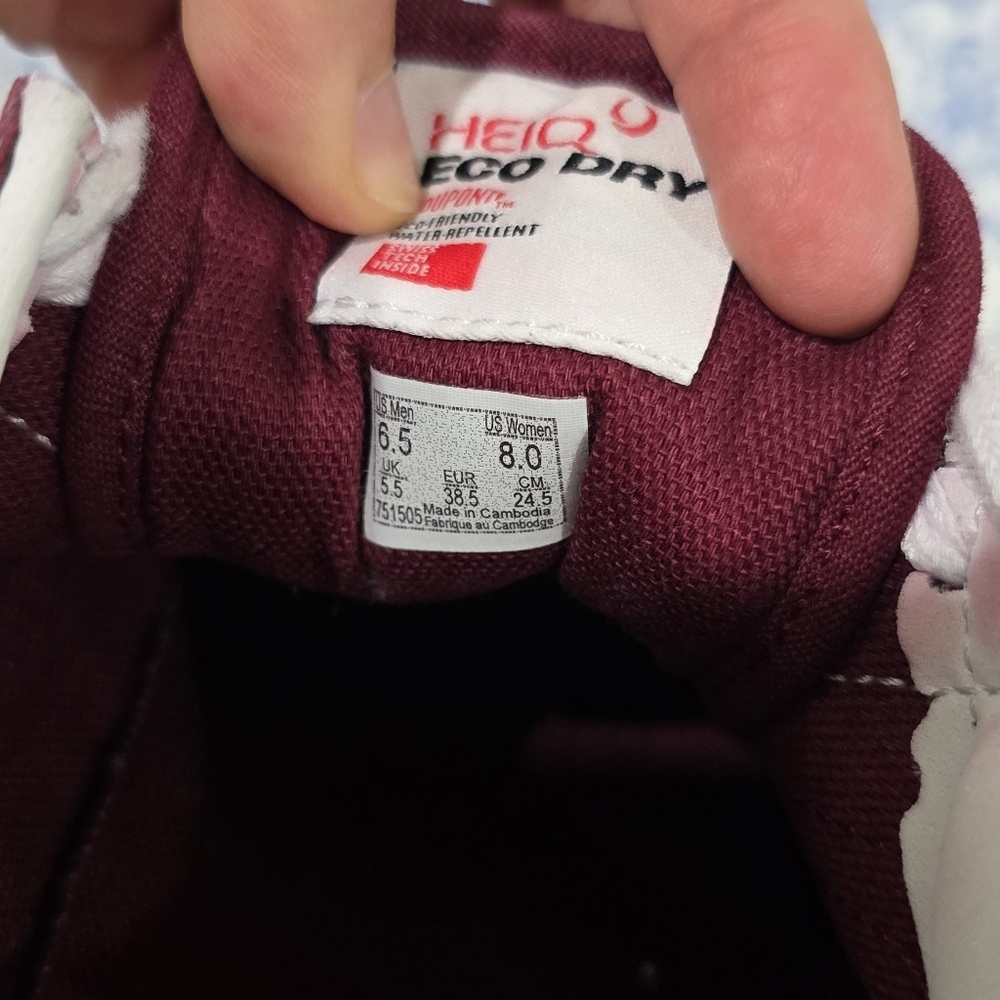 Vans Red and White Suede Sneakers Size 8 Women News - Picture 6 of 8